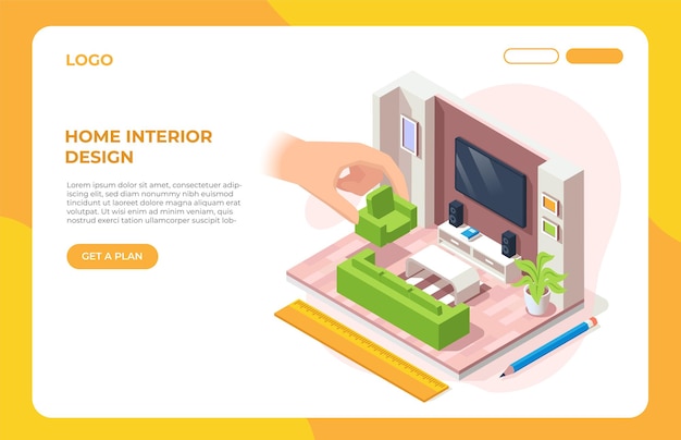 Interior design service landing page