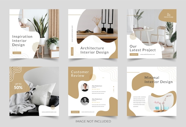 Interior Design Social Media Post, Clean and Minimal Banner, Modern Furniture Sale