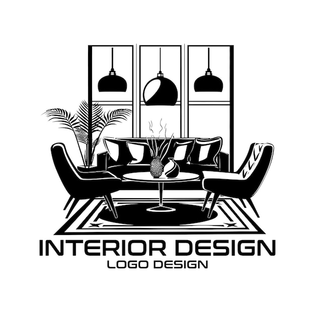 Vector interior design vector logo design