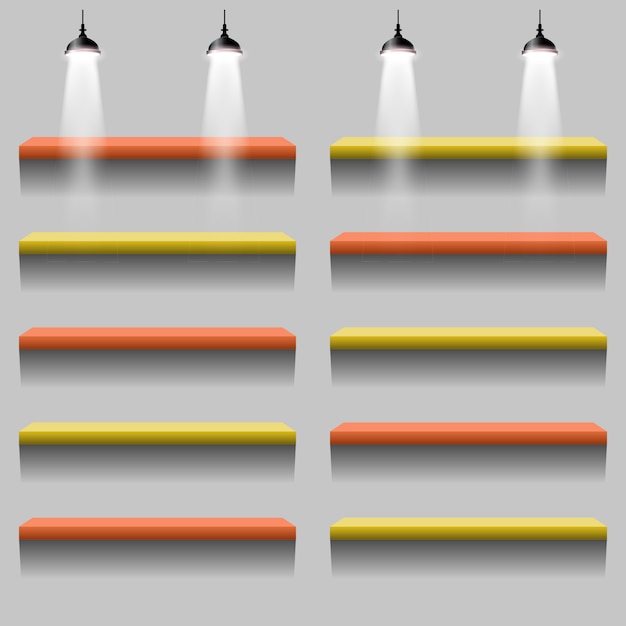 Interior lighting stand colour illustration