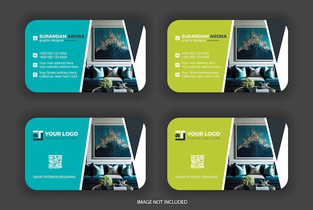 Interior Staple creative new and colorful stylish business card Design Template