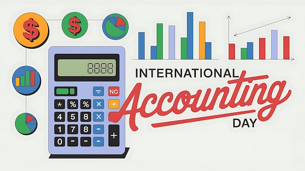 Vector international accounting day poster vector illustration