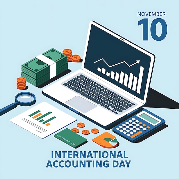 Vector international accounting day poster vector illustration