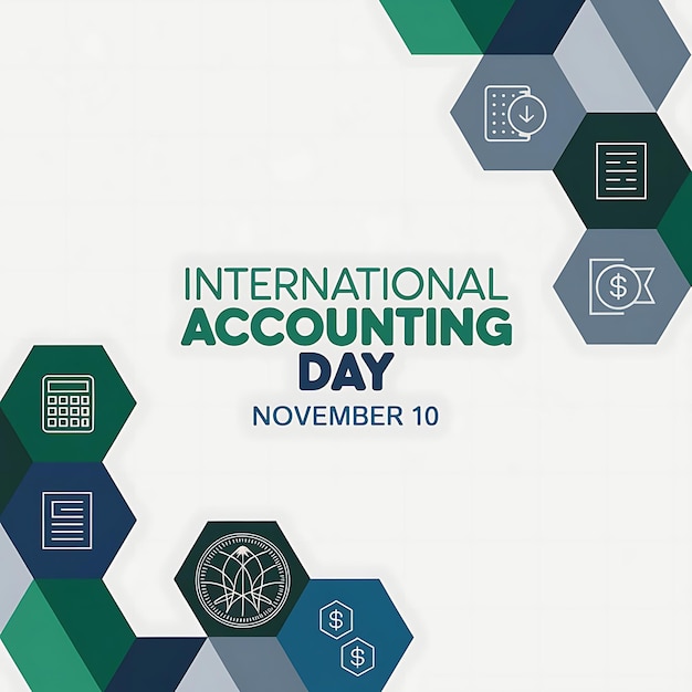 Vector international accounting day poster vector illustration