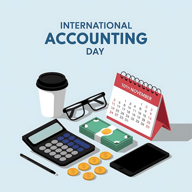 Vector international accounting day poster vector illustration