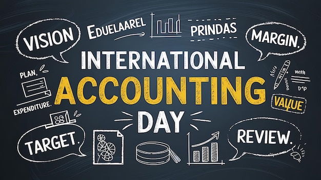 Vector international accounting day poster vector illustration