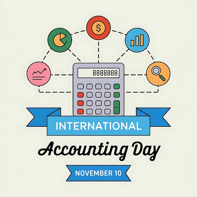 Vector international accounting day poster vector illustration