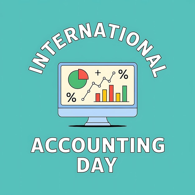 Vector international accounting day poster vector illustration