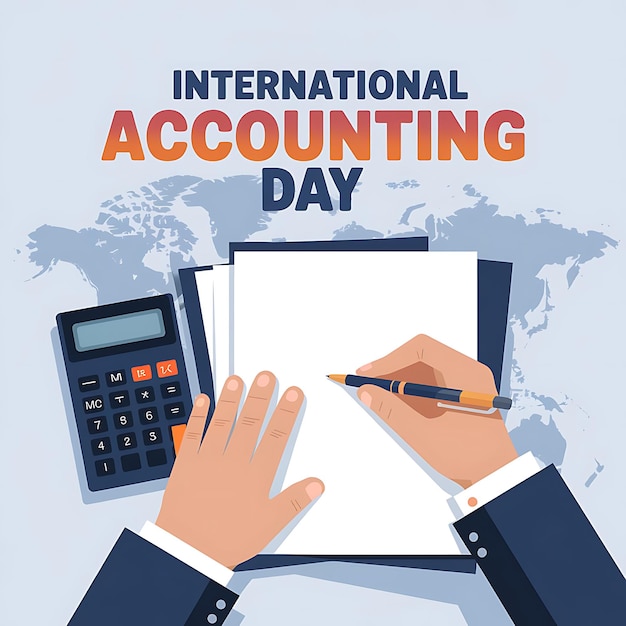 Vector international accounting day poster vector illustration