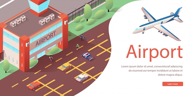 International Airport Terminal Landing Web Page.