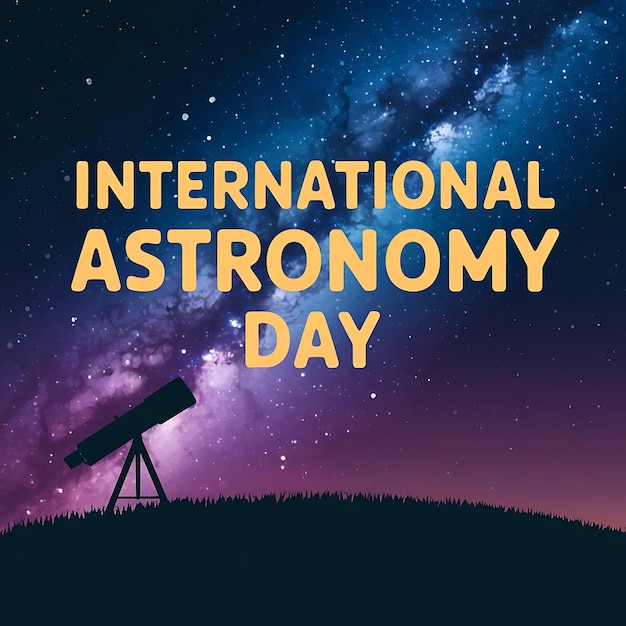 International Astronomy Day Vector Image Illustration