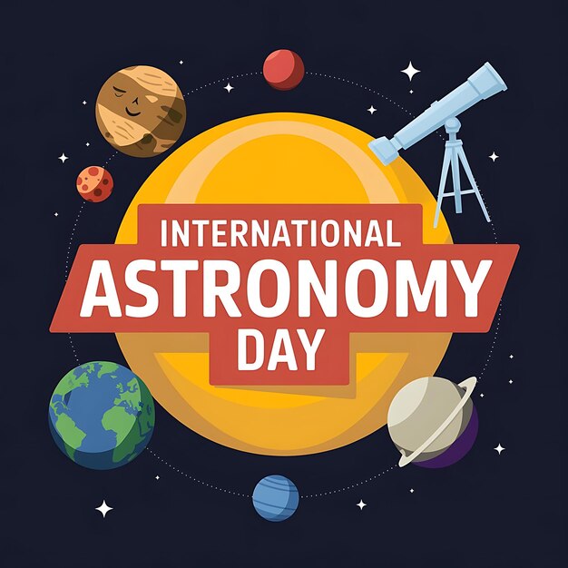 Vector international astronomy day vector image illustration