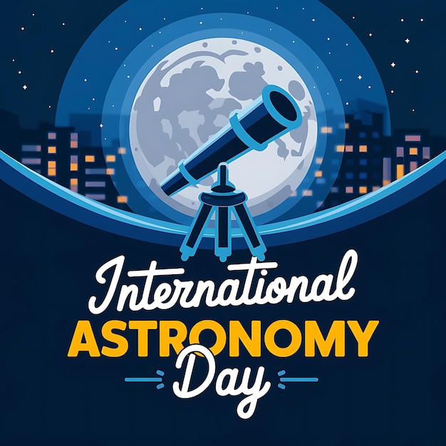 International Astronomy Day Vector Image Illustration