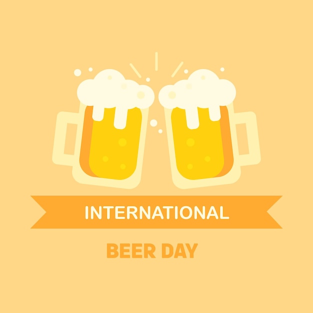 International beer day illustration