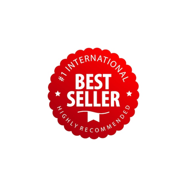 international best seller badges label icon business icon Vector