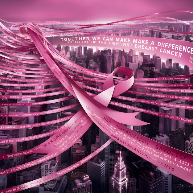 Vector international breast cancer awareness pink ribbon color