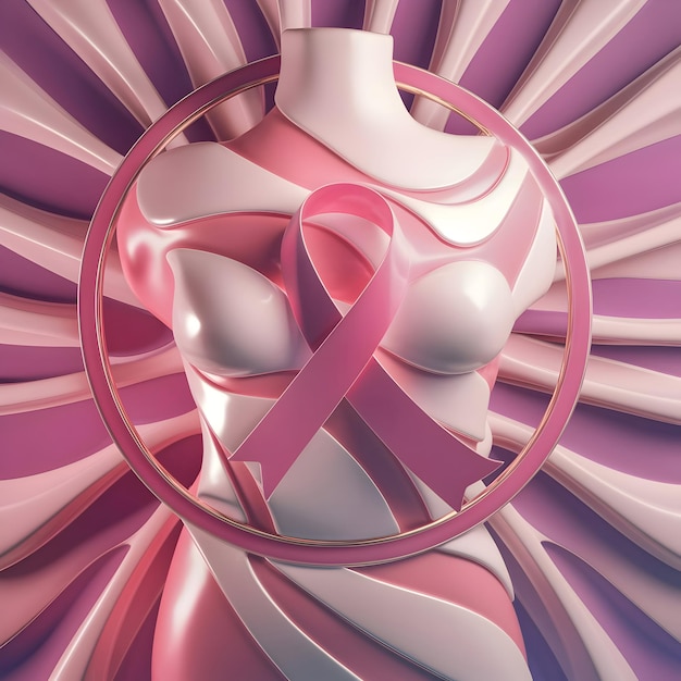 Vector international breast cancer awareness pink ribbon color