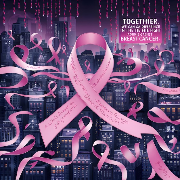 Vector international breast cancer awareness pink ribbon color