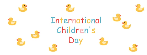 International Childrenaposs Day Vector banner