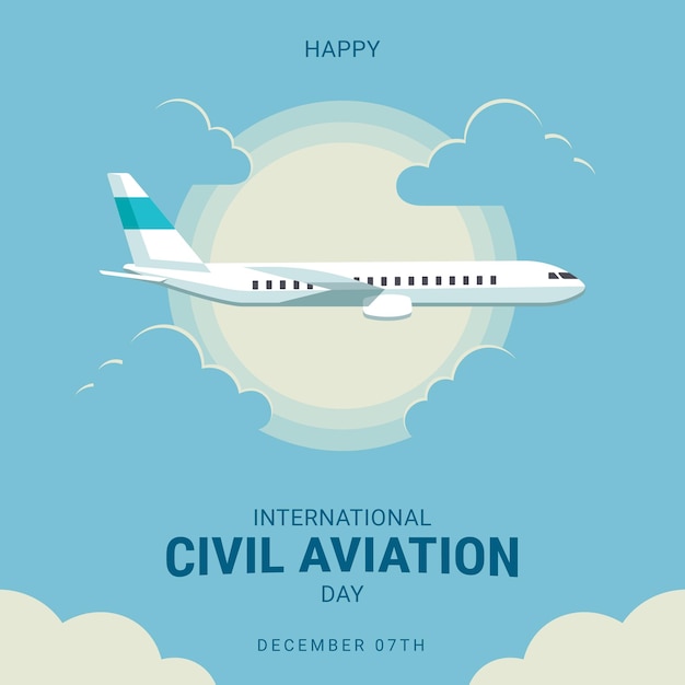 International Civil Aviation Day Vector Design