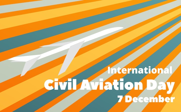 International Civil aviation day vectror illustration poster or greeting card concept EPS10