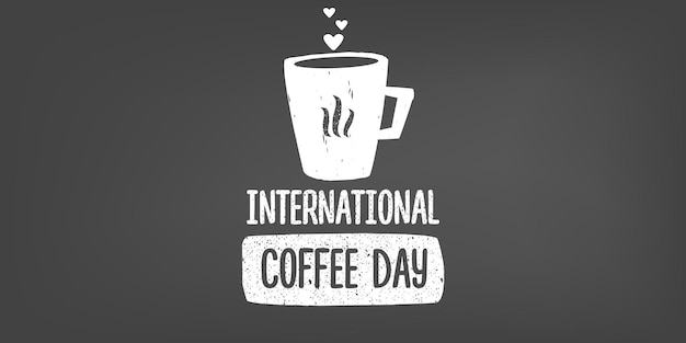 International coffee day banner design template