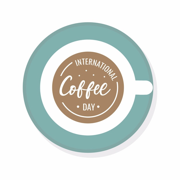 International coffee day banner vector graphic illustration with creative decoration