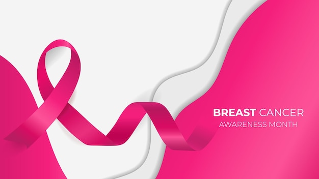 Vector international day against breast cancer background breast cancer awareness month october with ribbon