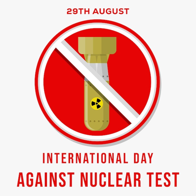 International day against nuclear test illustration