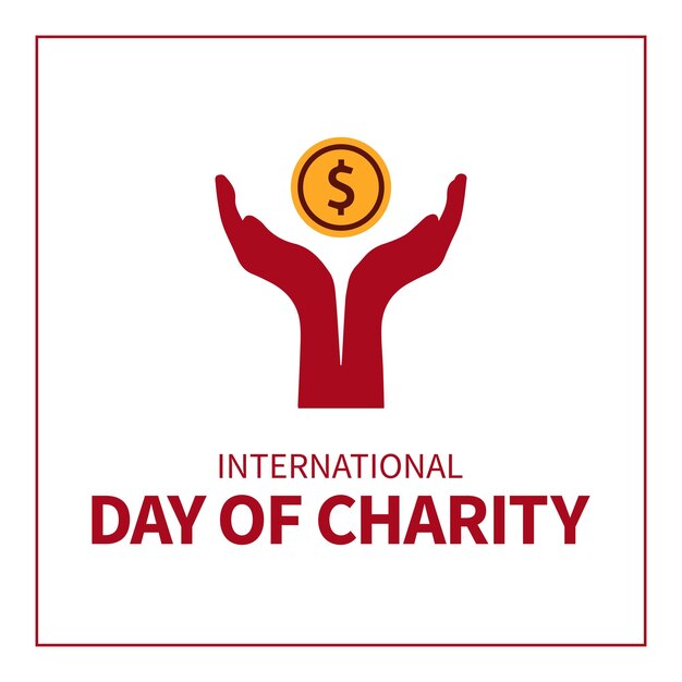 Vector international day of charity 5th september vector design or artwork