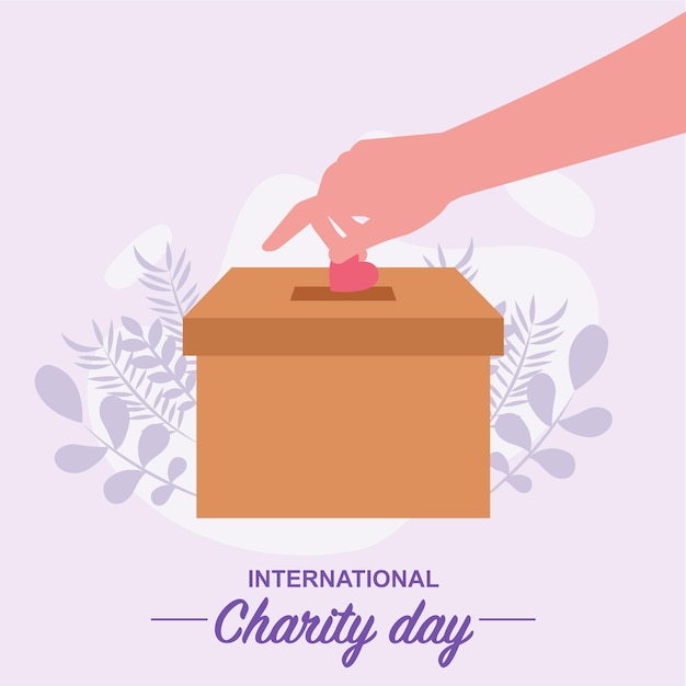 International Day of Charity Flat Illustration Vector