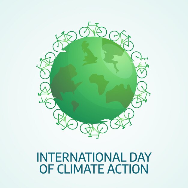 Vector international day of climate action design template