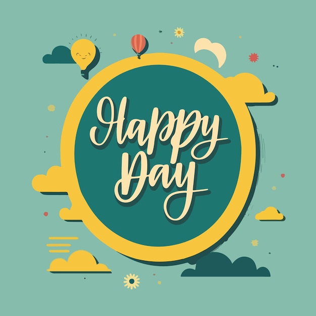 International Day of Happiness flat vector illustration