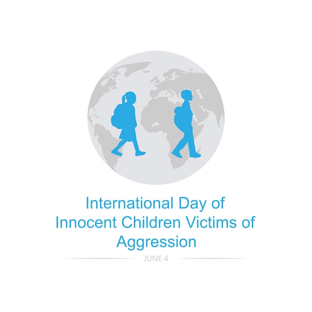 International Day of Innocent Children Victims of Aggression,Vector Illustration.