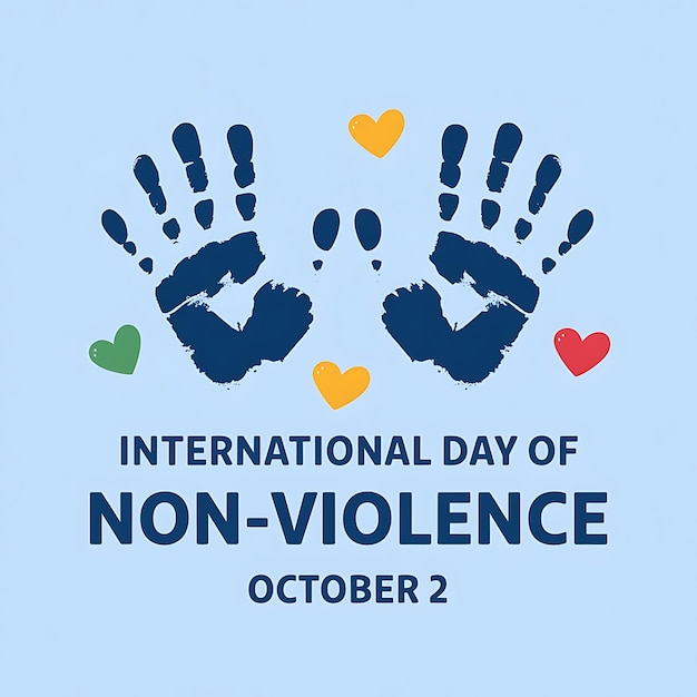 Vector international day of nonviolence poster vector image illustration