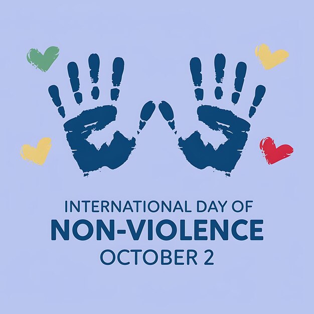 Vector international day of nonviolence poster vector image illustration