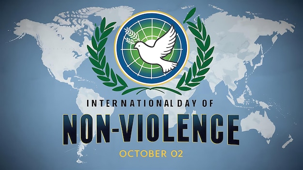 International Day of NonViolence Poster Vector Image Illustration