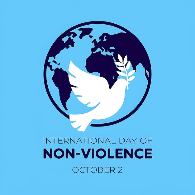 Vector international day of nonviolence poster vector image illustration