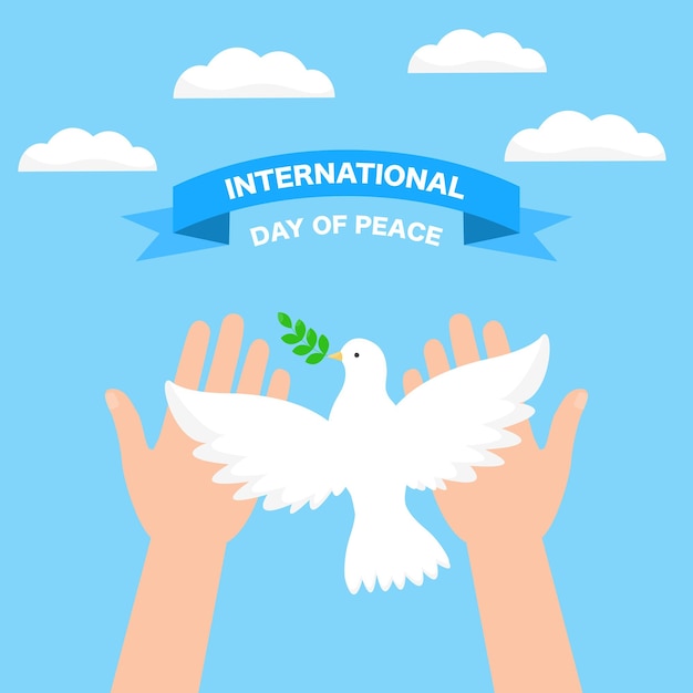 International Day of peace with dove