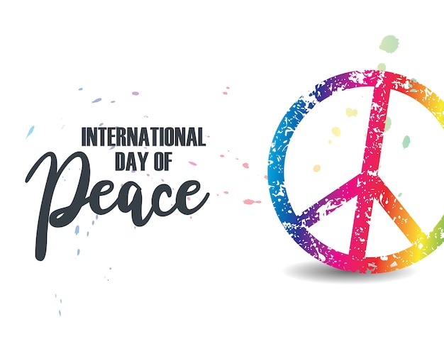 International Day of Piece Vector Illustration