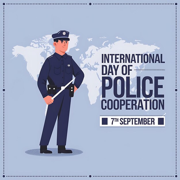 Vector international day of police cooperation vector illustration