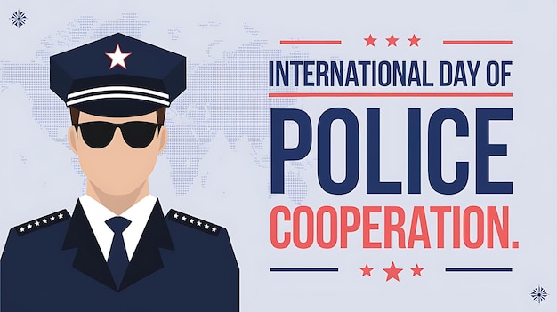 Vector international day of police cooperation vector illustration