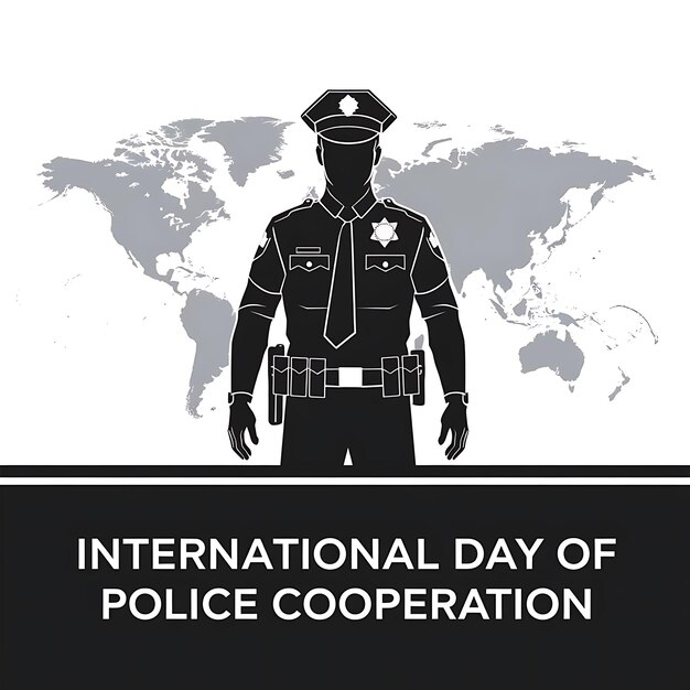 Vector international day of police cooperation vector illustration