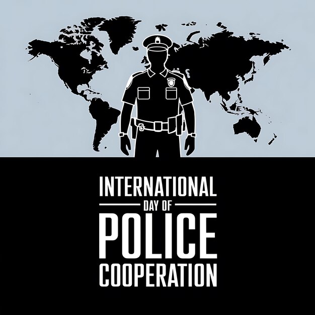 Vector international day of police cooperation vector illustration