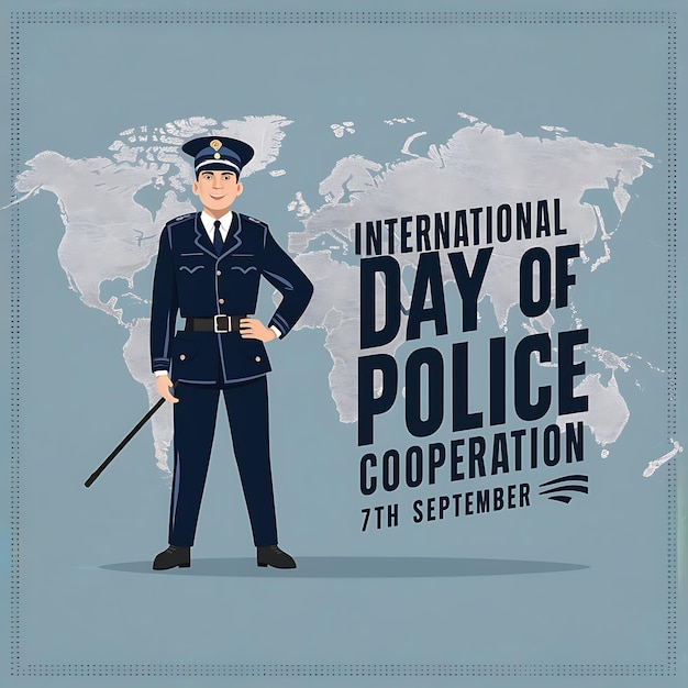 Vector international day of police cooperation vector illustration