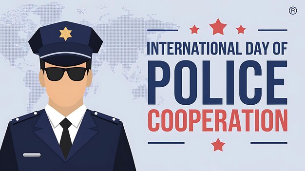 Vector international day of police cooperation vector illustration