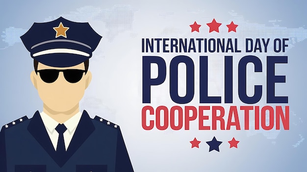 Vector international day of police cooperation vector illustration