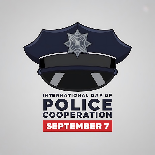 Vector international day of police cooperation vector illustration