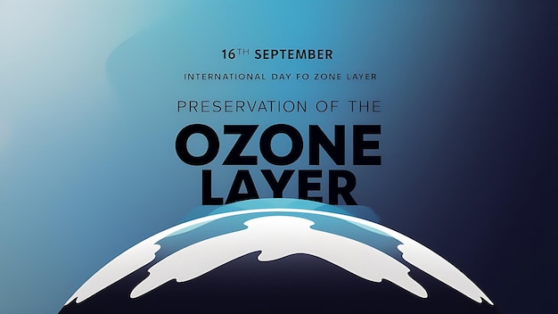 International Day for the Preservation of the Ozone Layer Poster vector Image Illustration