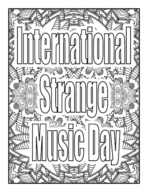 International Day quotes coloring pages for kids and adults to print